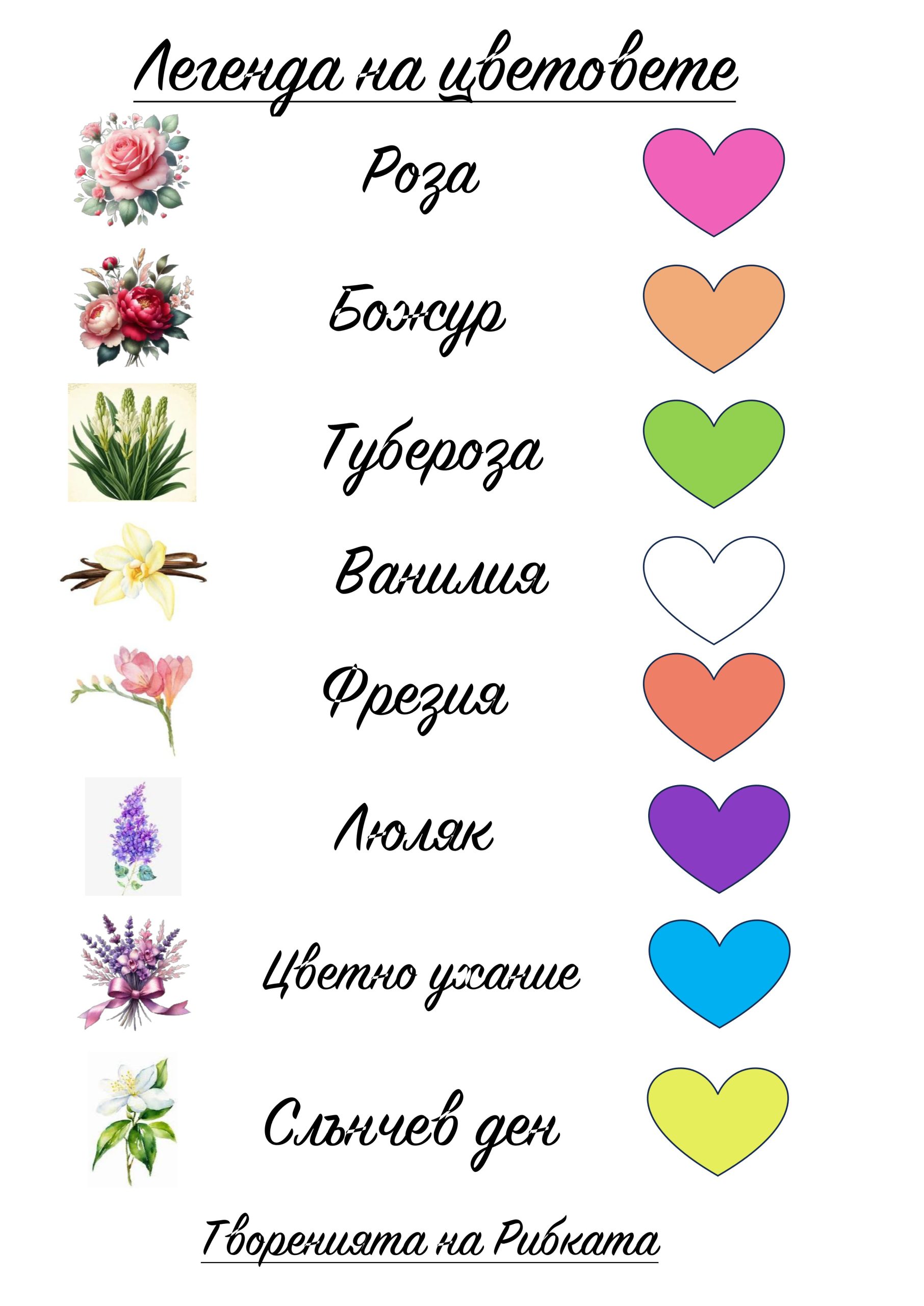 легенда на цветове